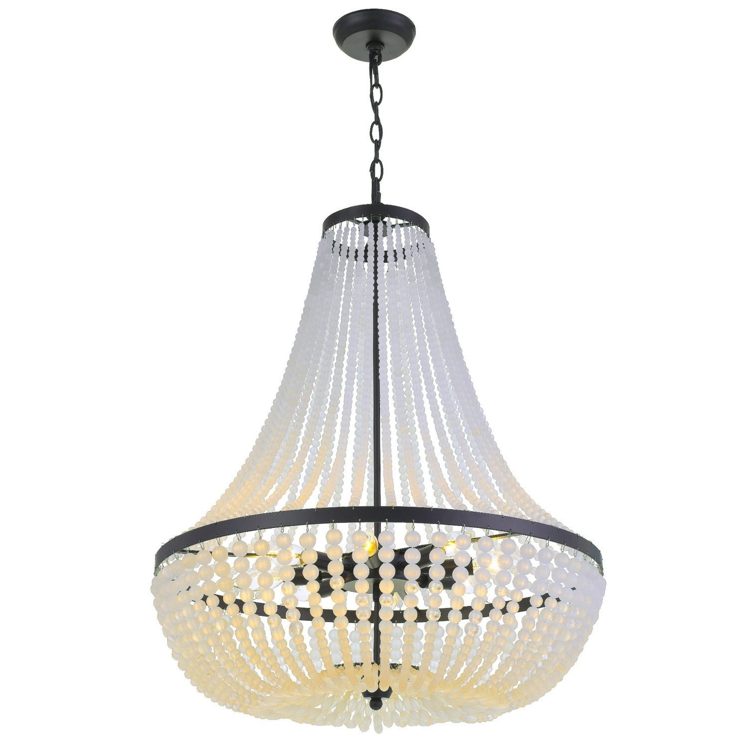 Crystorama - 609-MK - Eight Light Chandelier - Rylee - Matte Black