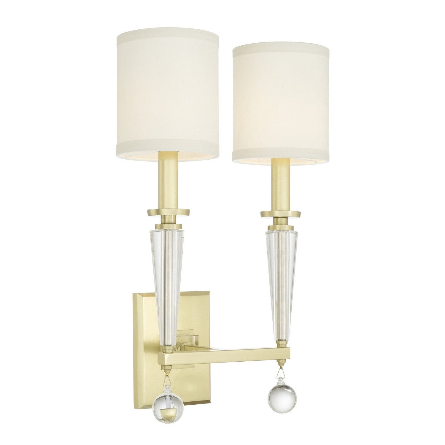 Crystorama - 8102-AG - Two Light Wall Sconce - Paxton - Aged Brass