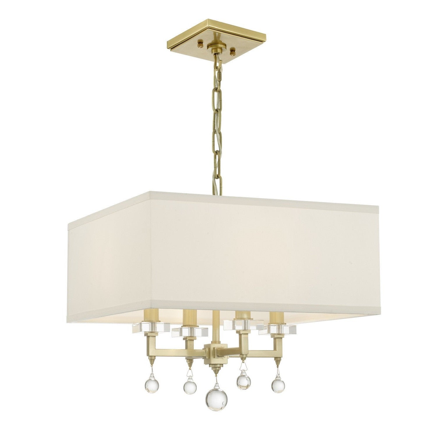 Crystorama - 8105-AG - Four Light Chandelier - Paxton - Aged Brass