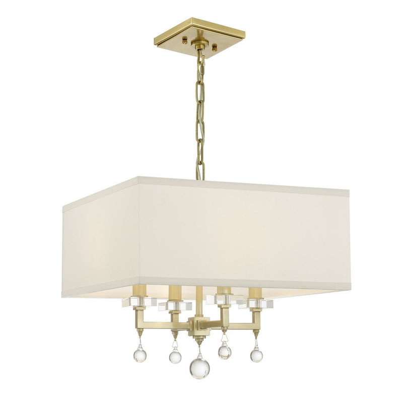 Crystorama - 8105-AG - Four Light Chandelier - Paxton - Aged Brass