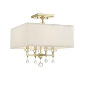 Crystorama - 8105-AG_CEILING - Four Light Semi Flush Mount - Paxton - Aged Brass