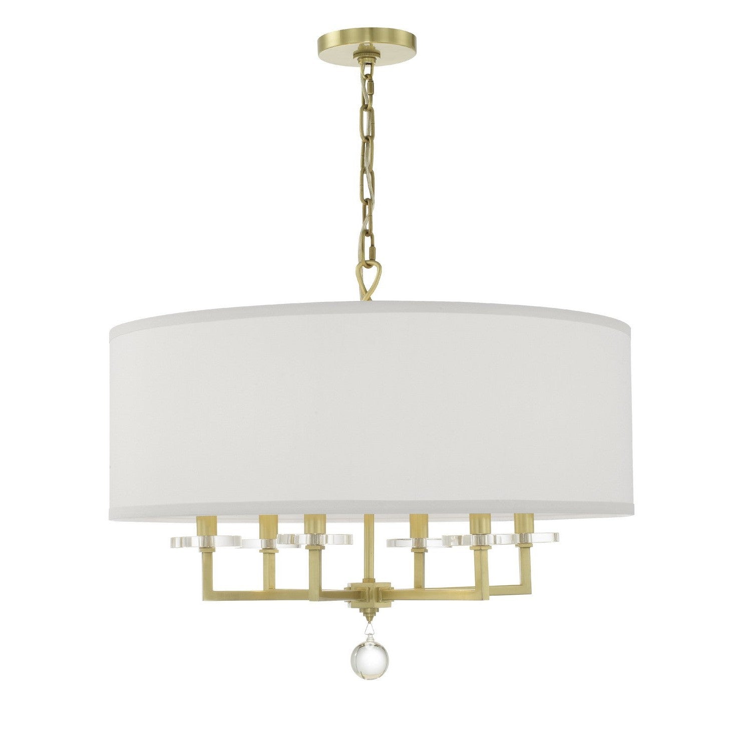 Crystorama - 8116-AG - Six Light Chandelier - Paxton - Aged Brass