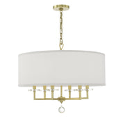 Crystorama - 8116-AG - Six Light Chandelier - Paxton - Aged Brass