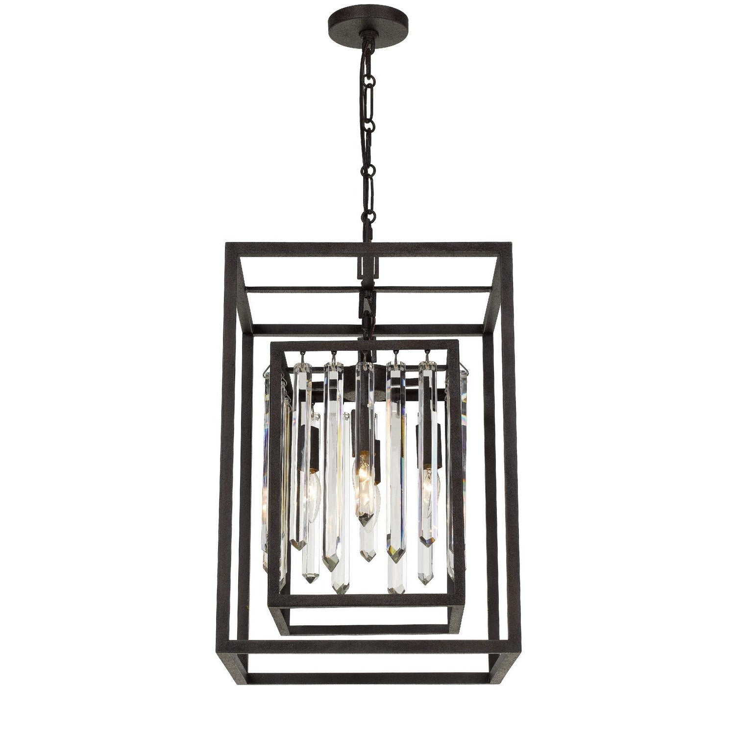Crystorama - 8404-FB - Four Light Chandelier - Hollis - Forged Bronze