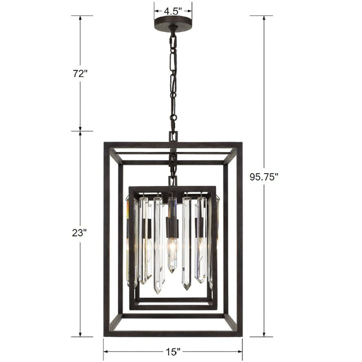 Crystorama - 8404-FB - Four Light Chandelier - Hollis - Forged Bronze