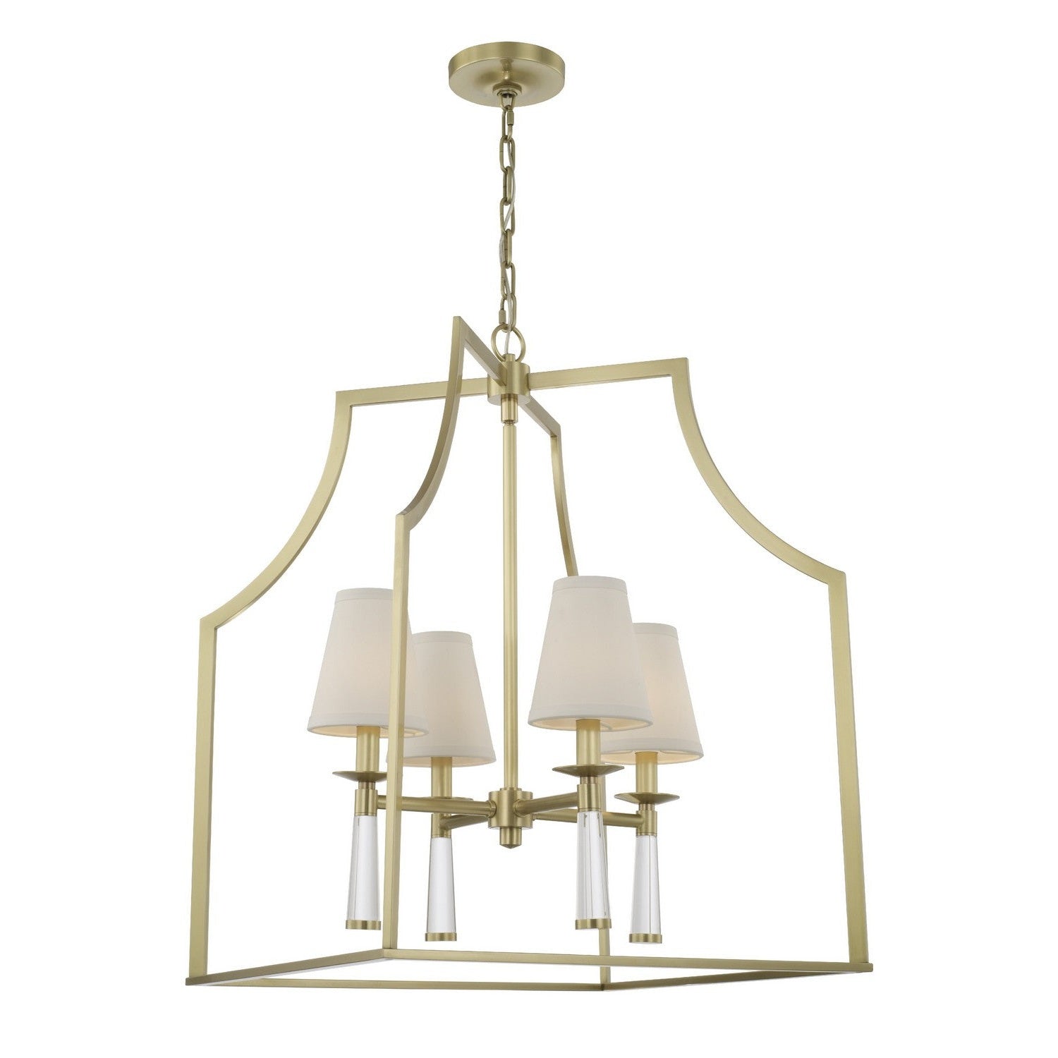 Crystorama - 8864-AG - Four Light Chandelier - Baxter - Aged Brass