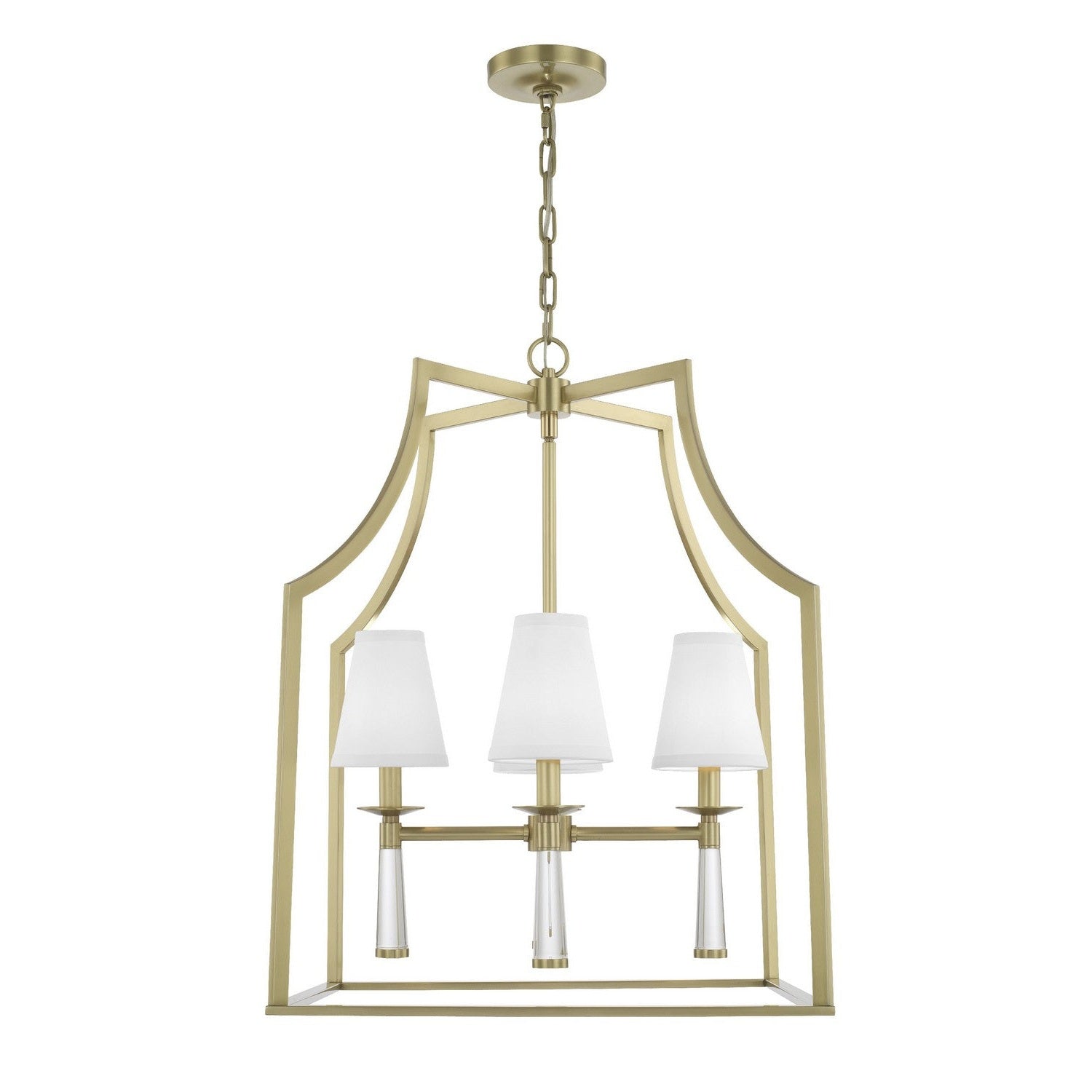 Crystorama - 8864-AG - Four Light Chandelier - Baxter - Aged Brass