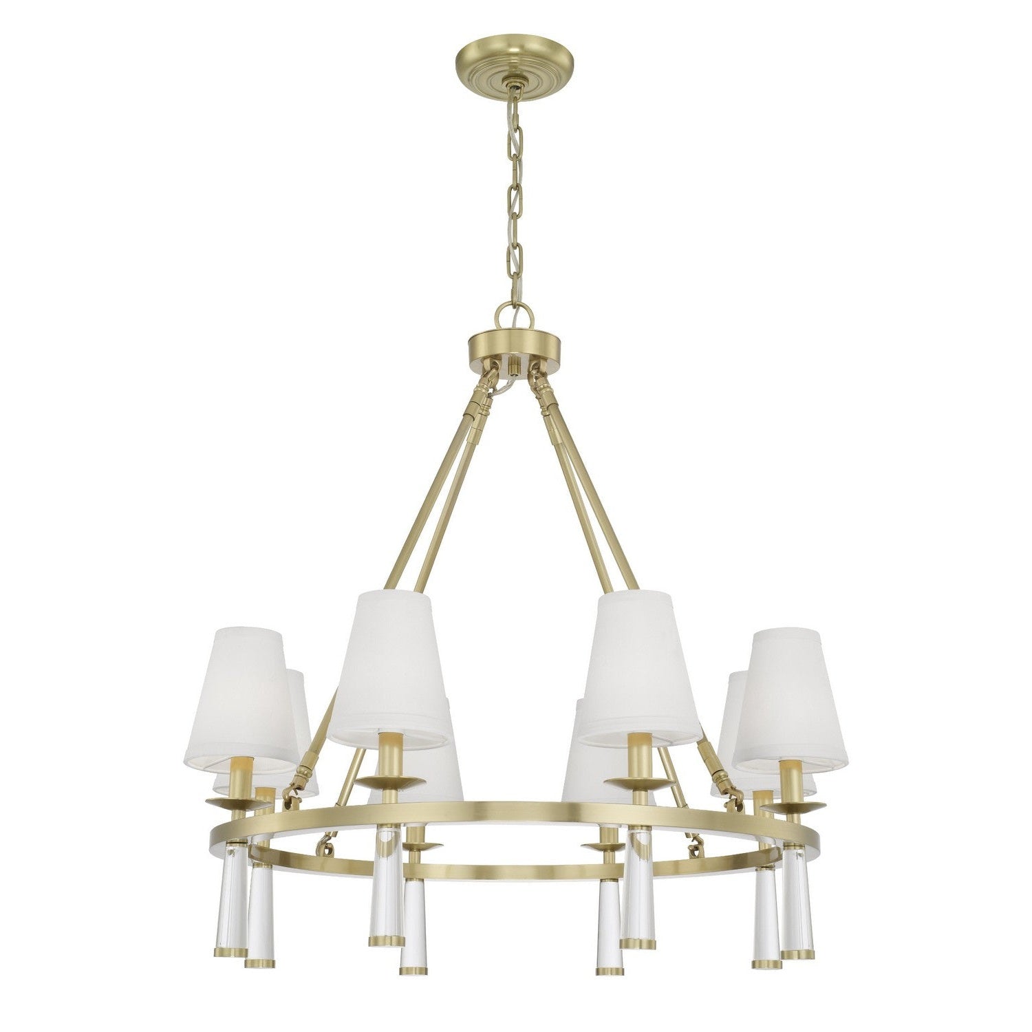 Crystorama - 8867-AG - Eight Light Chandelier - Baxter - Aged Brass