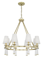 Crystorama - 8867-AG - Eight Light Chandelier - Baxter - Aged Brass