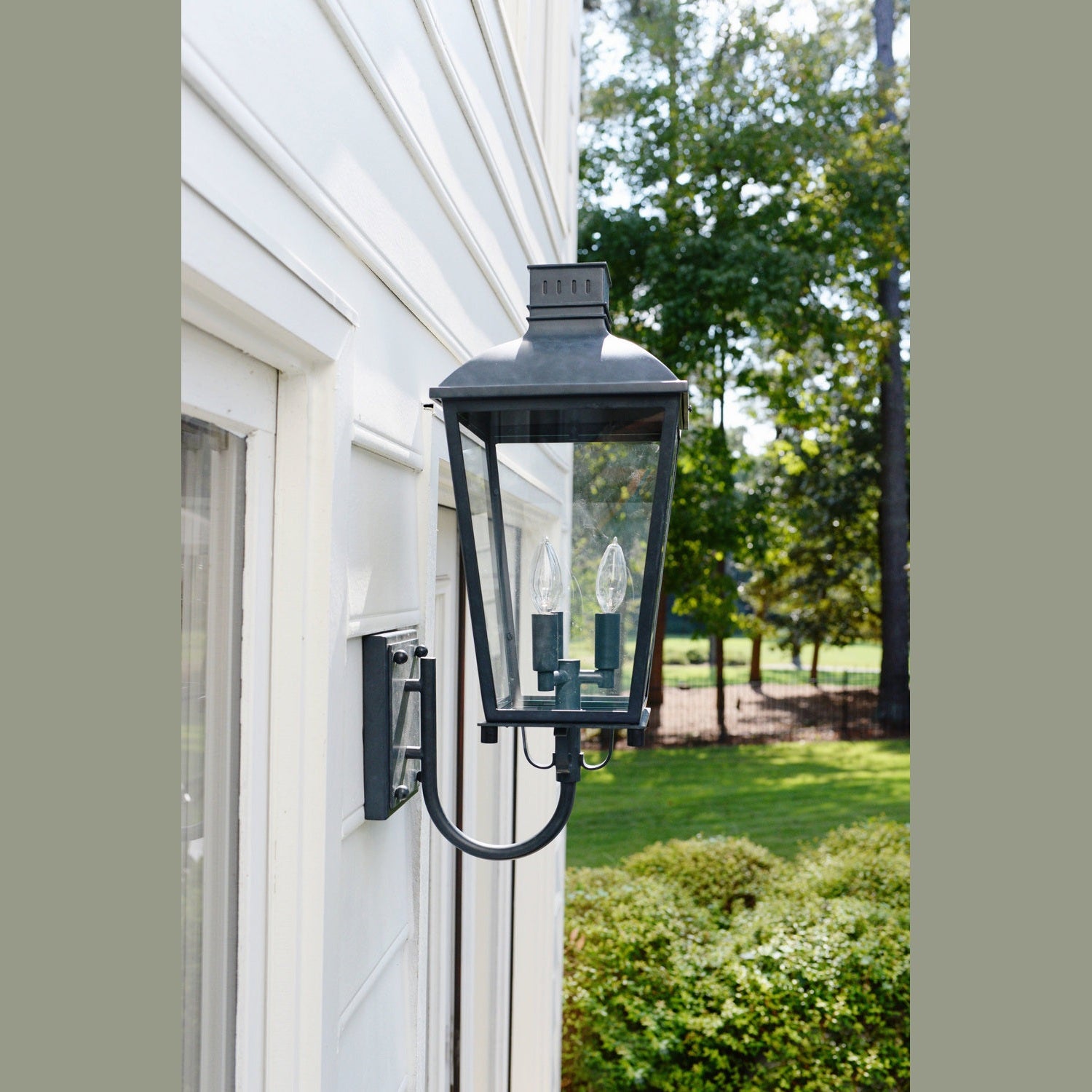 Crystorama - DUM-9802-GE - Three Light Outdoor Wall Sconce - Dumont - Graphite
