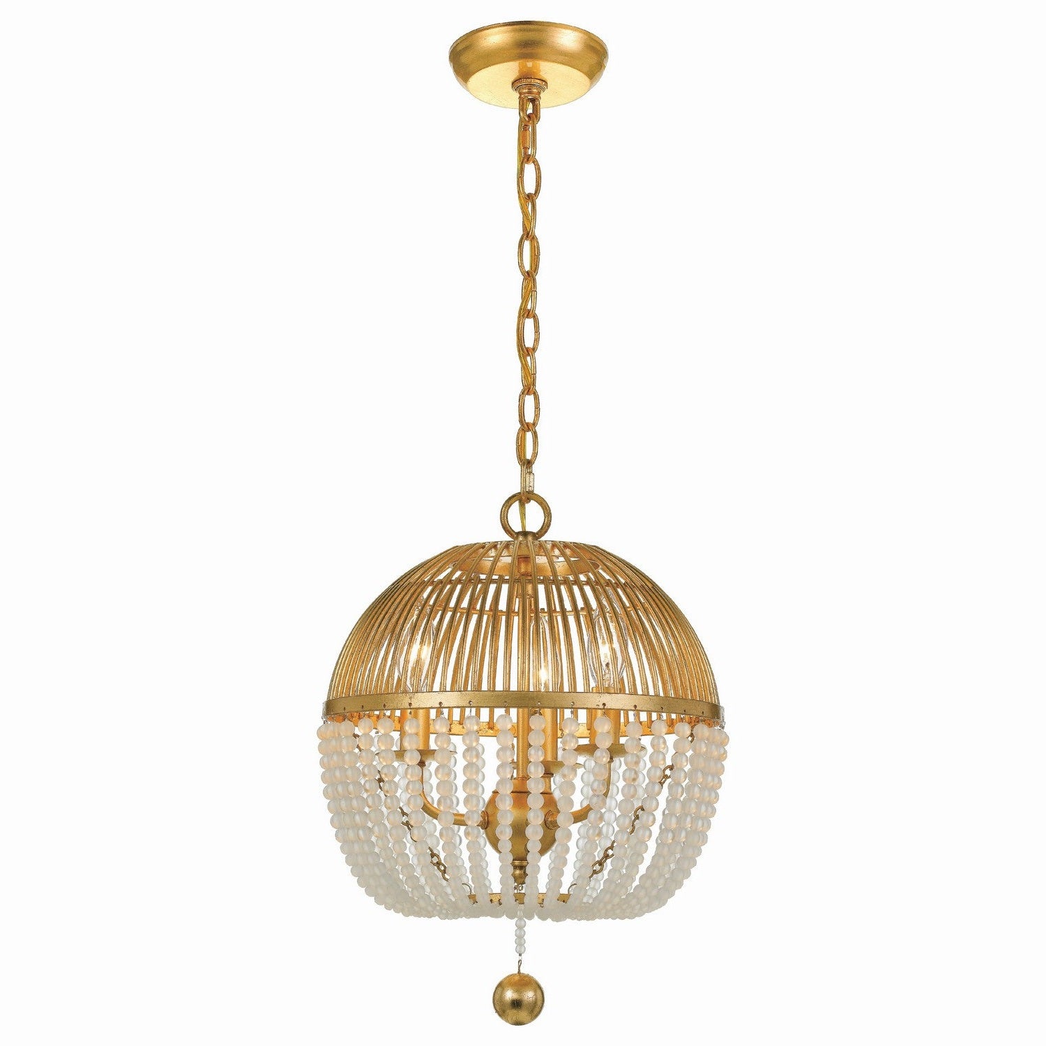 Crystorama - DUV-623-GA - Three Light Mini Chandelier - Duval - Antique Gold