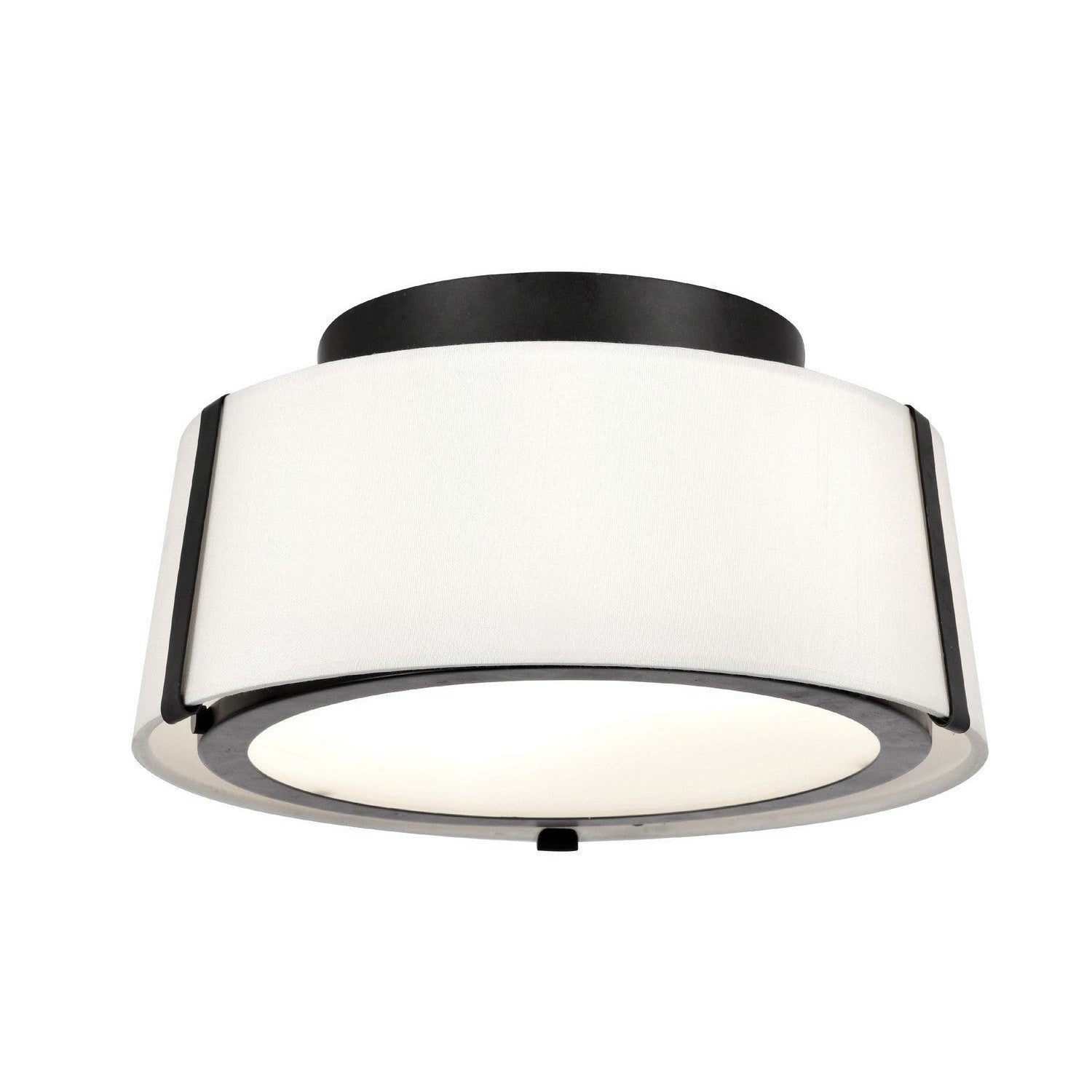 Crystorama - FUL-903-BK - Two Light Semi Flush Mount - Fulton - Black