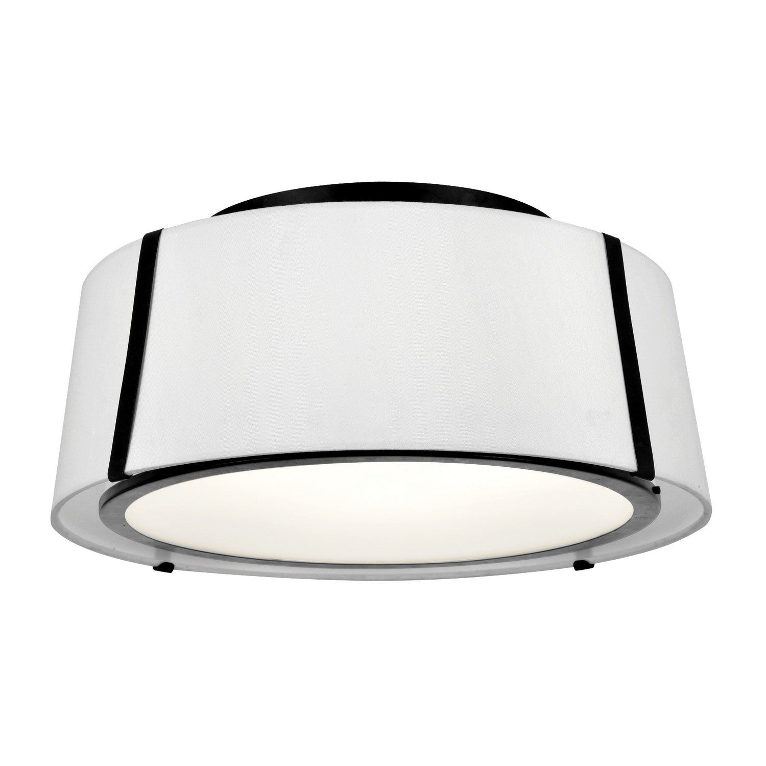 Crystorama - FUL-905-BK - Three Light Semi Flush Mount - Fulton - Black