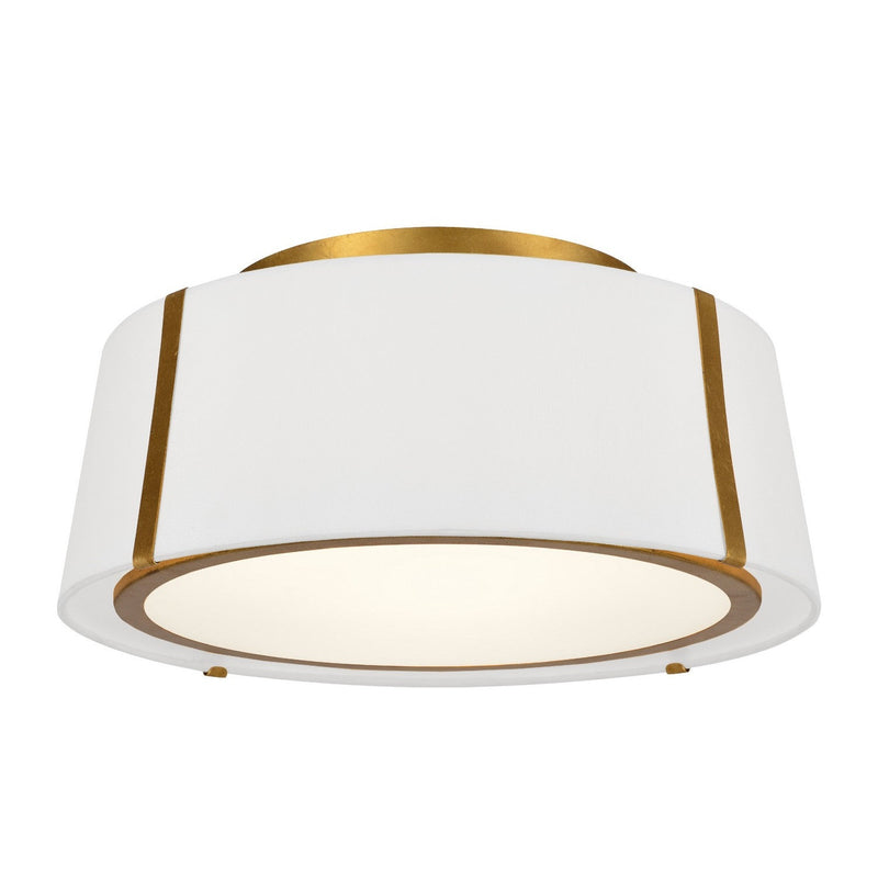 Crystorama - FUL-905-GA - Three Light Semi Flush Mount - Fulton - Antique Gold