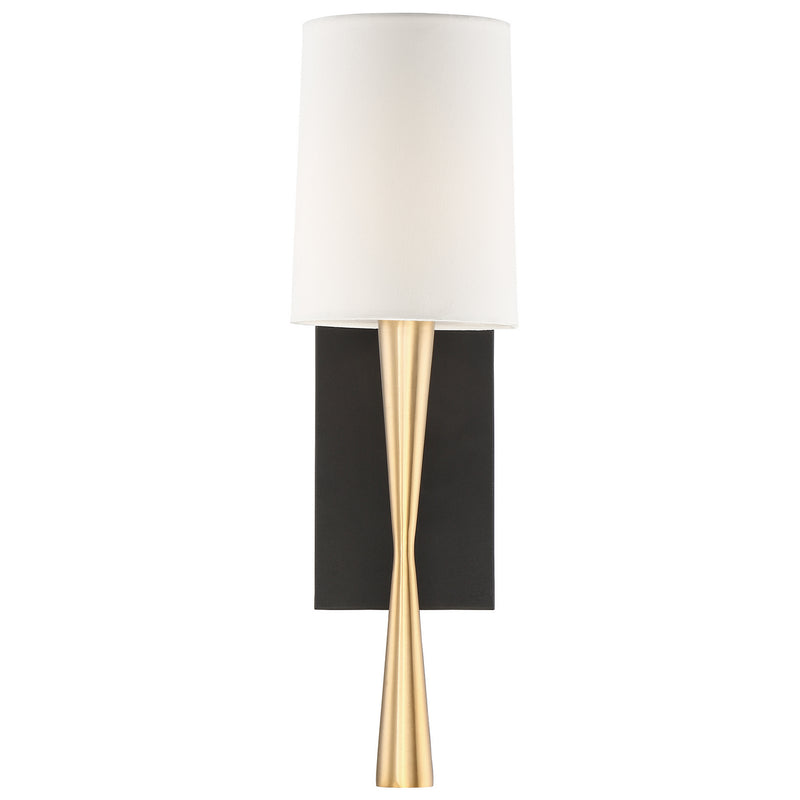 Crystorama - TRE-221-AG-BF - One Light Wall Sconce - Trenton - Aged Brass + Black Forged