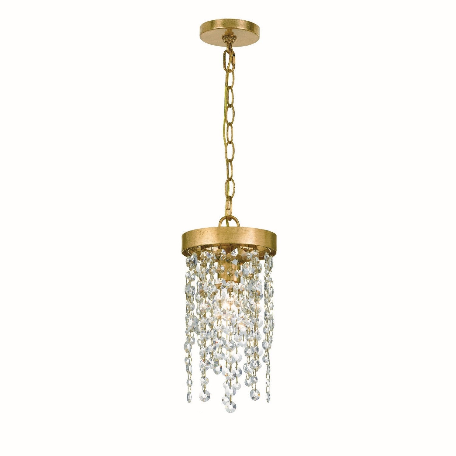 Crystorama - WIN-610-GA-CL-MWP - One Light Pendant - Winham - Antique Gold