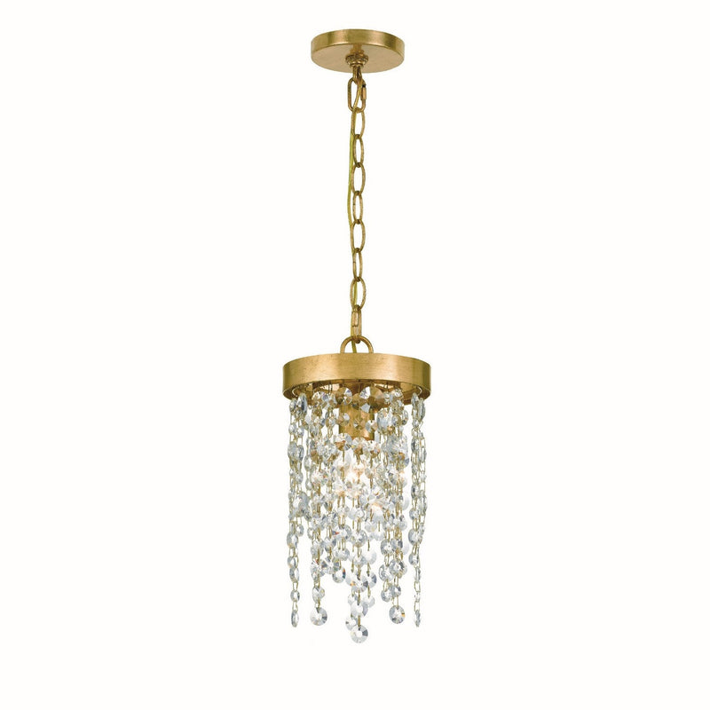 Crystorama - WIN-610-GA-CL-MWP - One Light Pendant - Winham - Antique Gold