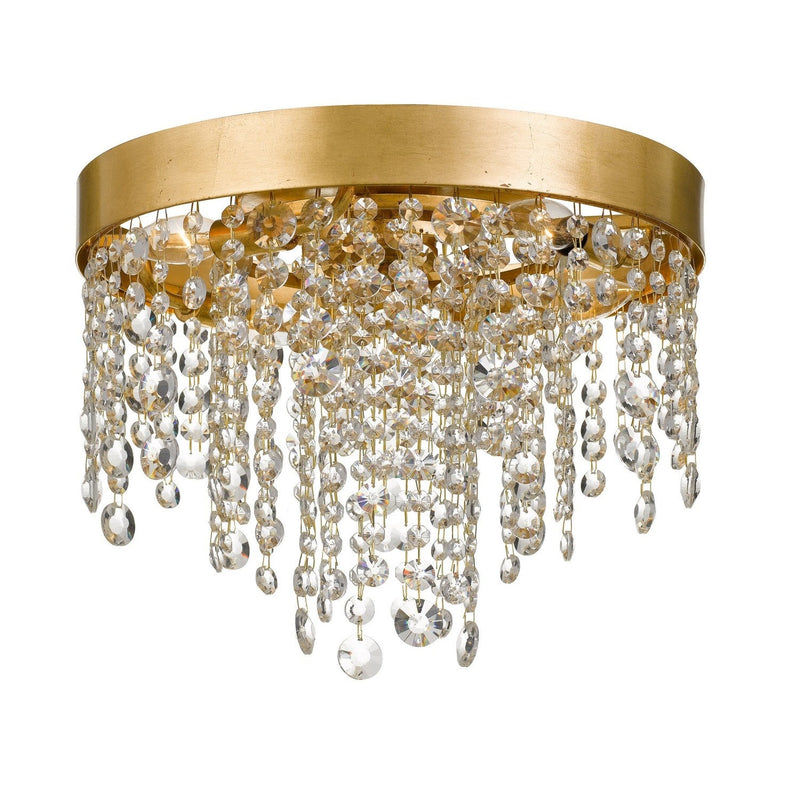 Crystorama - WIN-613-GA-CL-MWP - Four Light Flush Mount - Winham - Antique Gold