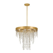Crystorama - WIN-615-GA-CL-MWP - Five Light Chandelier - Winham - Antique Gold