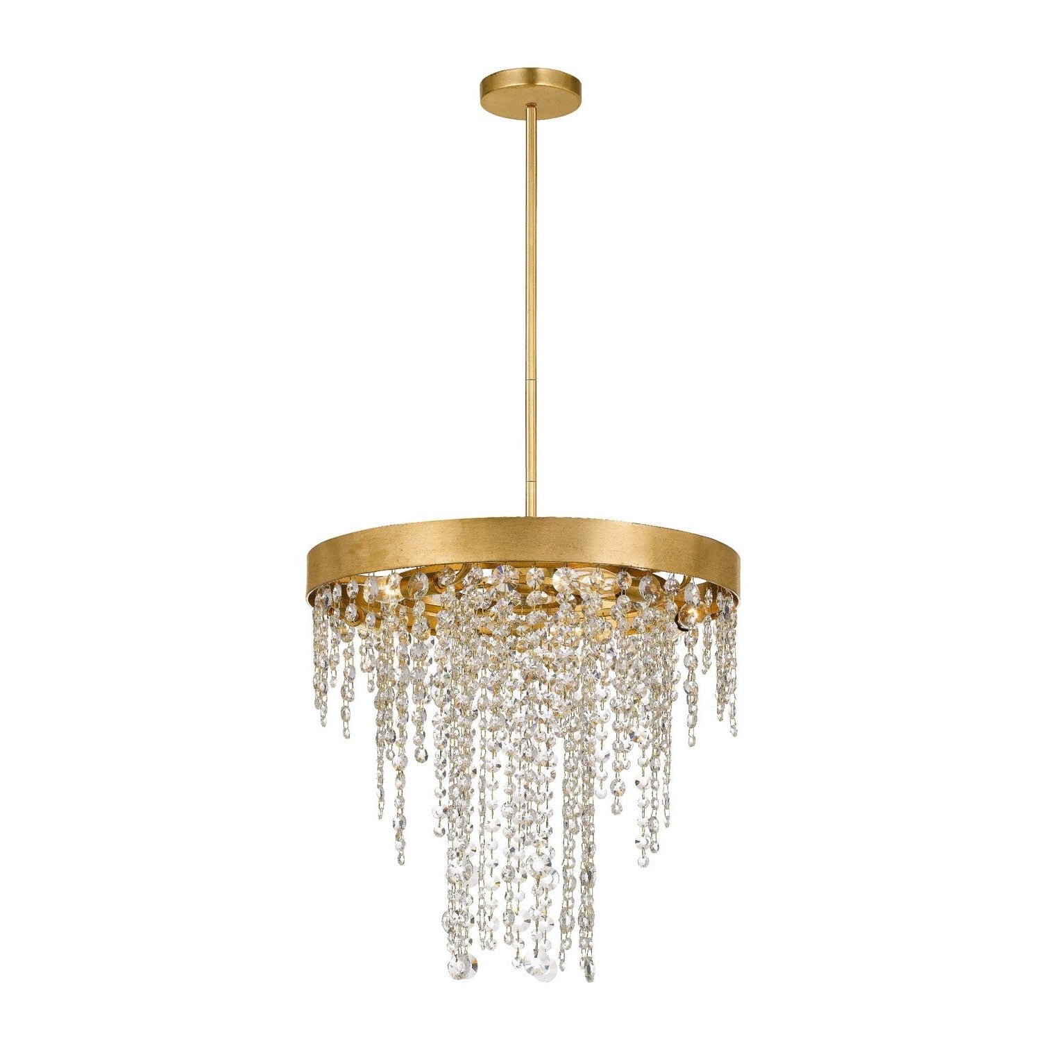 Crystorama - WIN-615-GA-CL-MWP - Five Light Chandelier - Winham - Antique Gold