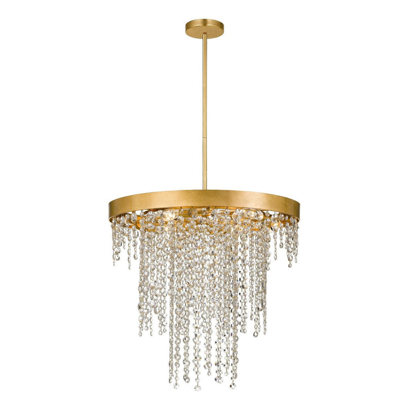 Crystorama - WIN-616-GA-CL-MWP - Six Light Chandelier - Winham - Antique Gold