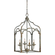 Forty West - 22801 - Four Light Chandelier - Sullivan - Distressed Blue