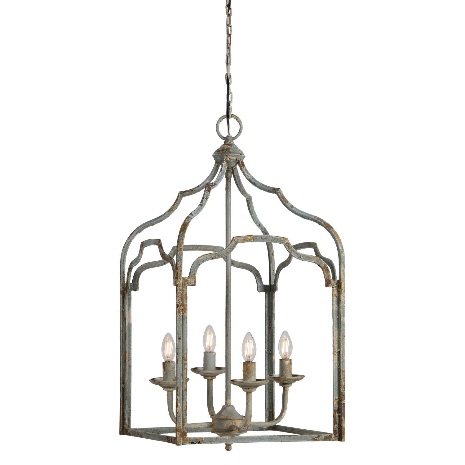 Forty West - 22801 - Four Light Chandelier - Sullivan - Distressed Blue