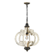 Forty West - 70619 - One Light Chandelier - Dolly - Distressed White/Black