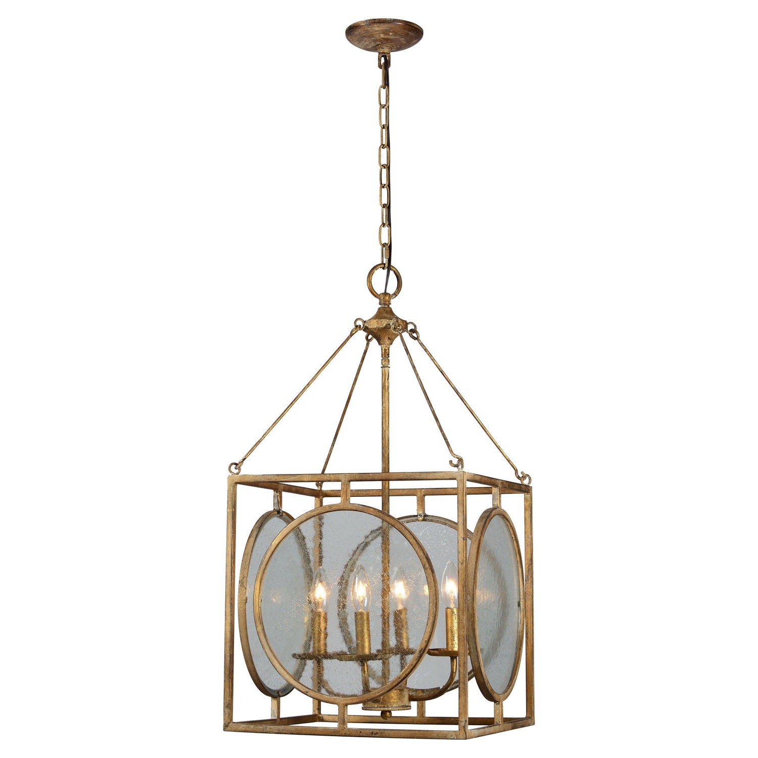 Forty West - 70629 - Four Light Pendant - Fleming - Gold