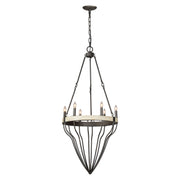Forty West - 70635 - Seven Light Chandelier - Weldon - White/Grey