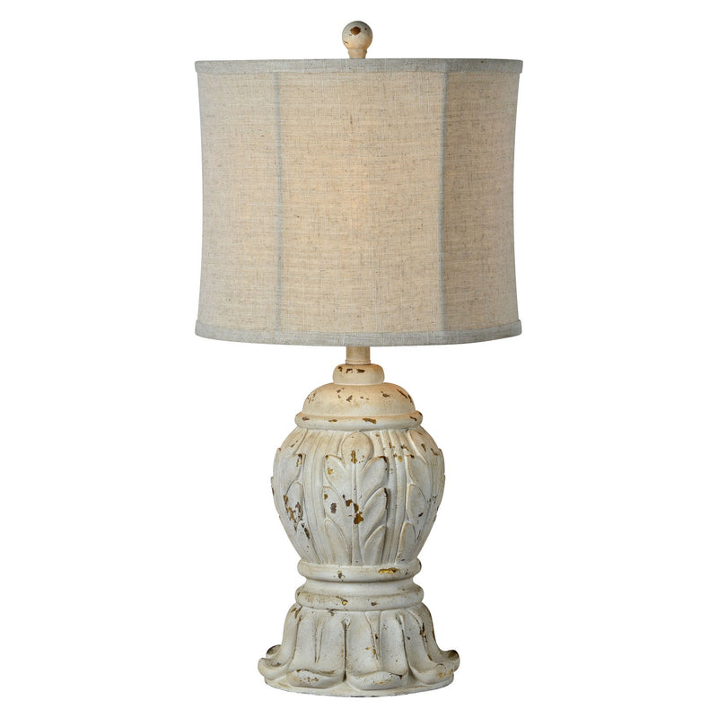 Forty West - 70912 - One Light Table Lamp - Naomi - Cottage White/Gold