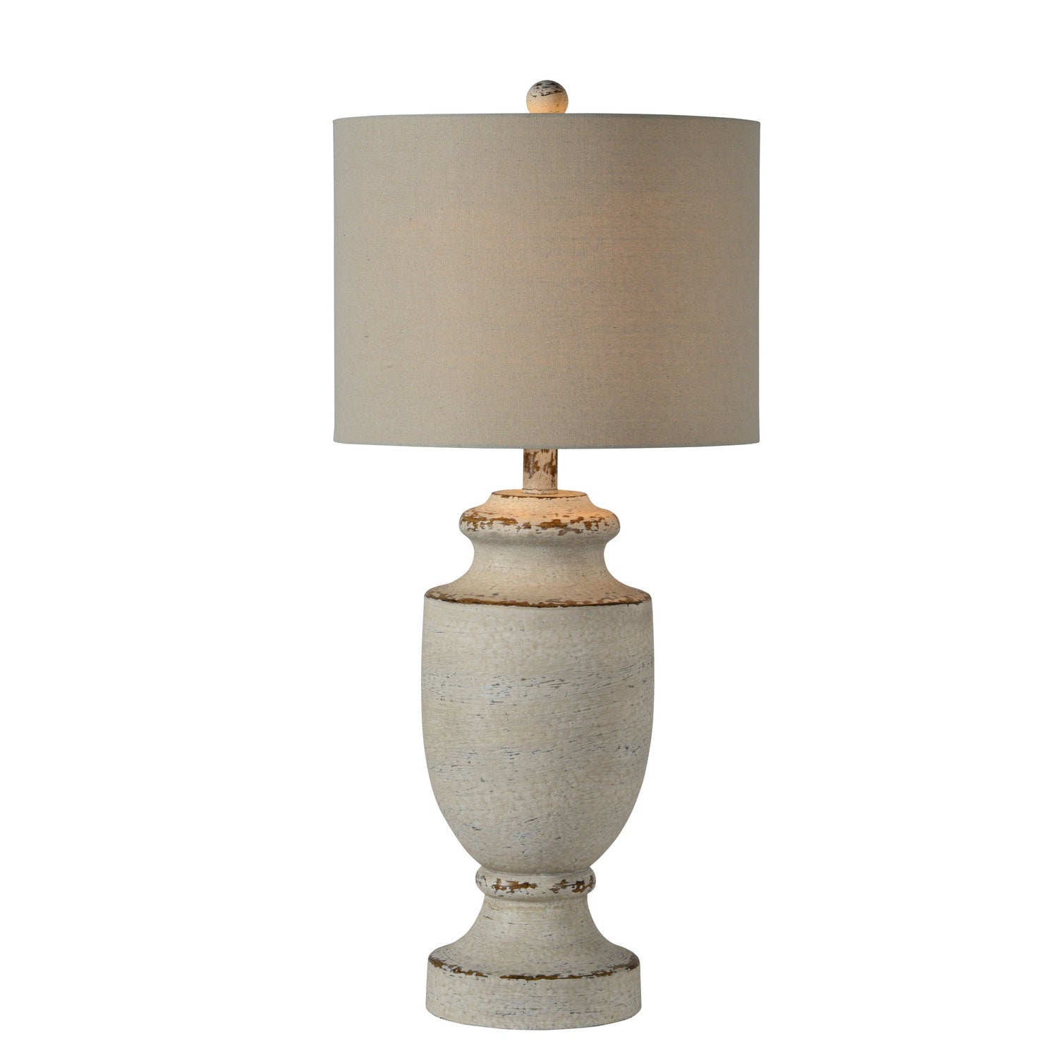Forty West - 710116 - One Light Table Lamp - Barb - Distressed Whitewash