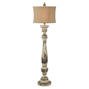 Forty West - 710130 - One Light Floor Lamp - Boulder - Distressed Black/Cream