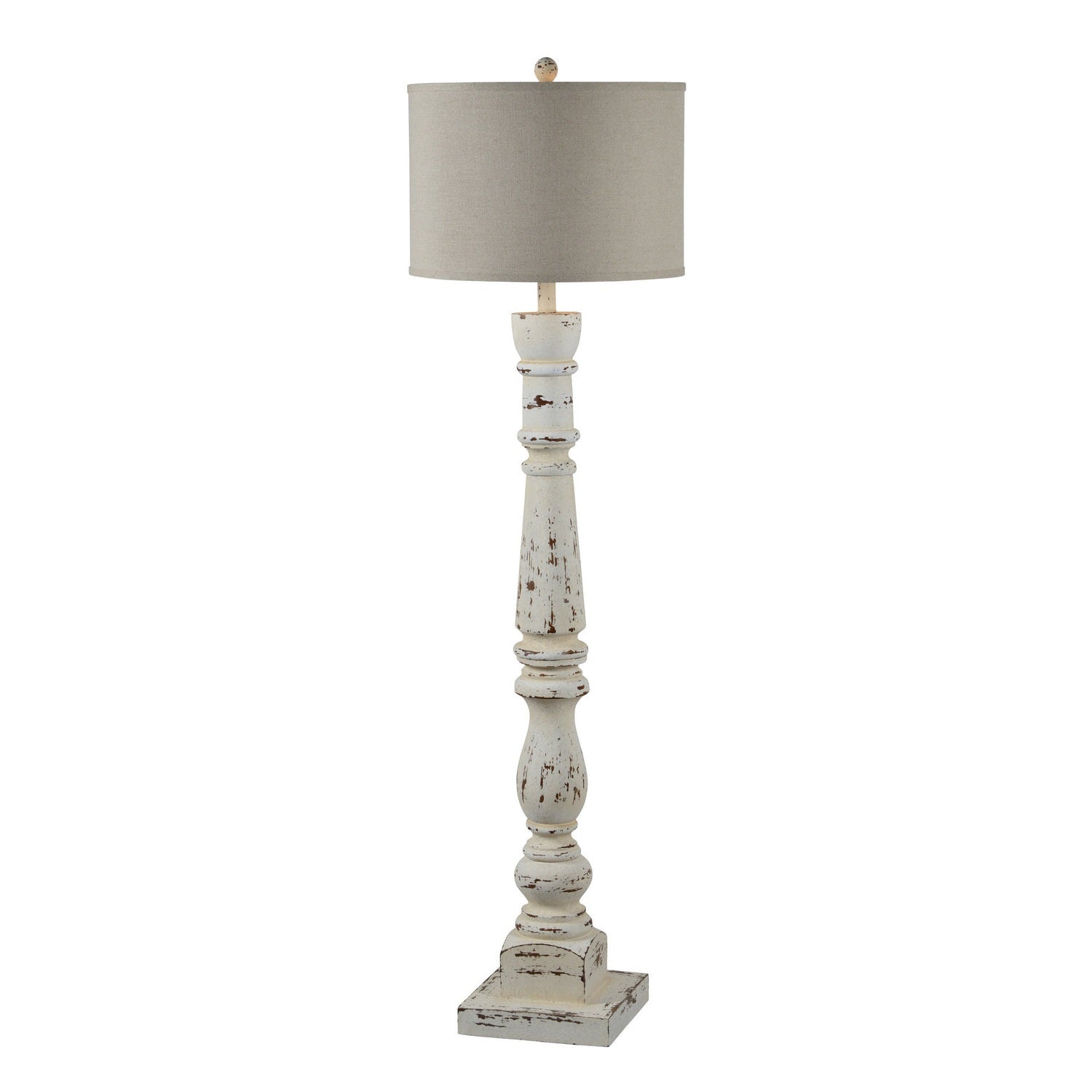 Forty West - 720125 - One Light Floor Lamp - Anna - Cottage White