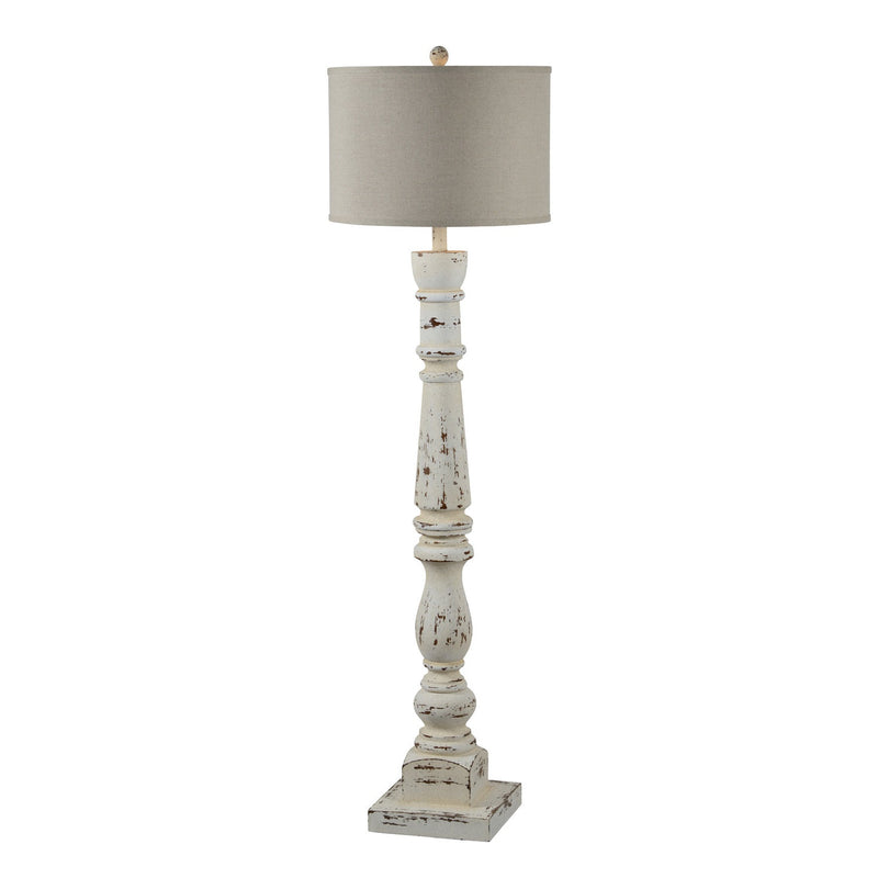 Forty West - 720125 - One Light Floor Lamp - Anna - Cottage White