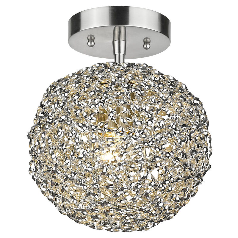 Acclaim Lighting - BW6031 - One Light Flushmount - Snow - Brushed Nickel