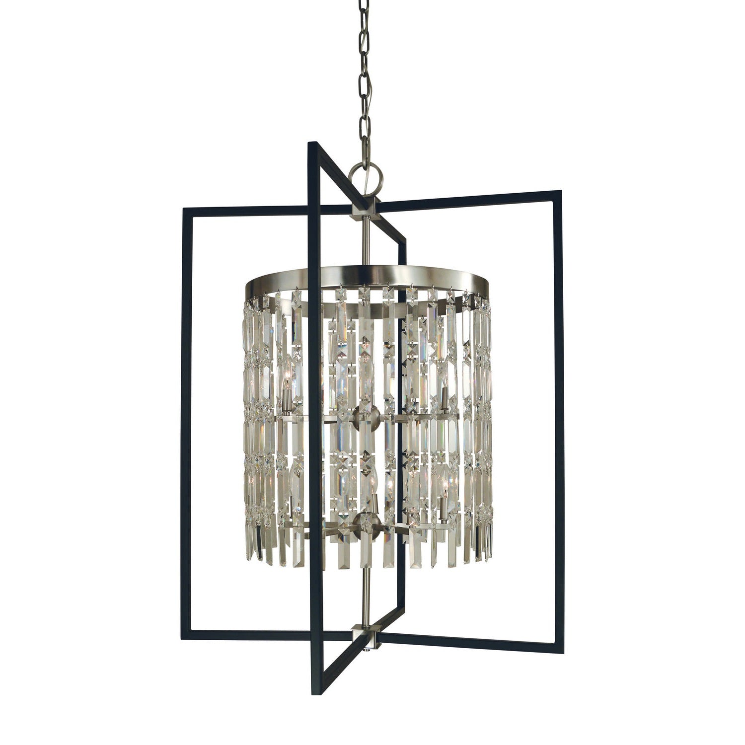 Framburg - 5338 BN/MBLACK - Ten Light Foyer Chandelier - Hannah - Brushed Nickel/Matte Black