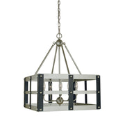 Framburg - 5346 SP/MBLACK - Five Light Chandelier - Metro Artisan - Satin Pewter/Matte Black
