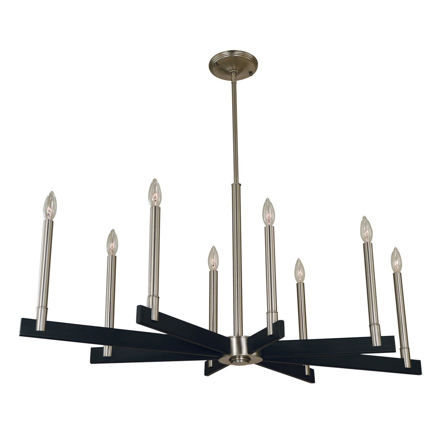 Framburg - 5352 BN/MBLACK - Eight Light Chandelier - Jessica - Brushed Nickel/Matte Black