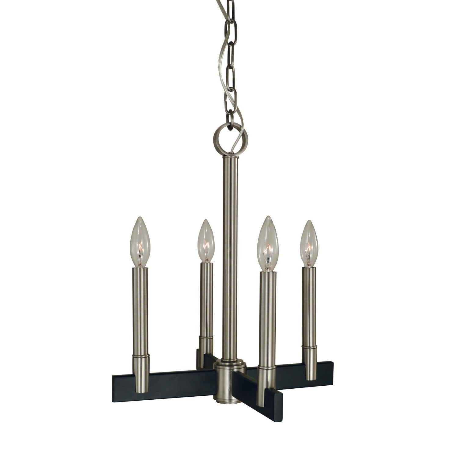 Framburg - 5354 BN/MBLACK - Four Light Chandelier - Jessica - Brushed Nickel/Matte Black