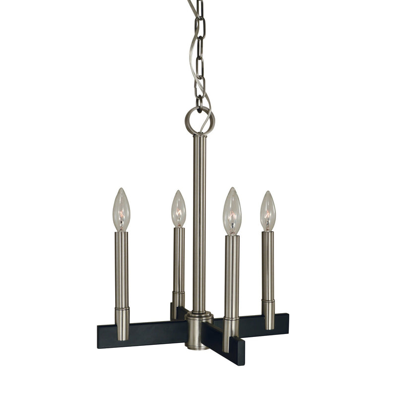 Framburg - 5354 BN/MBLACK - Four Light Chandelier - Jessica - Brushed Nickel/Matte Black