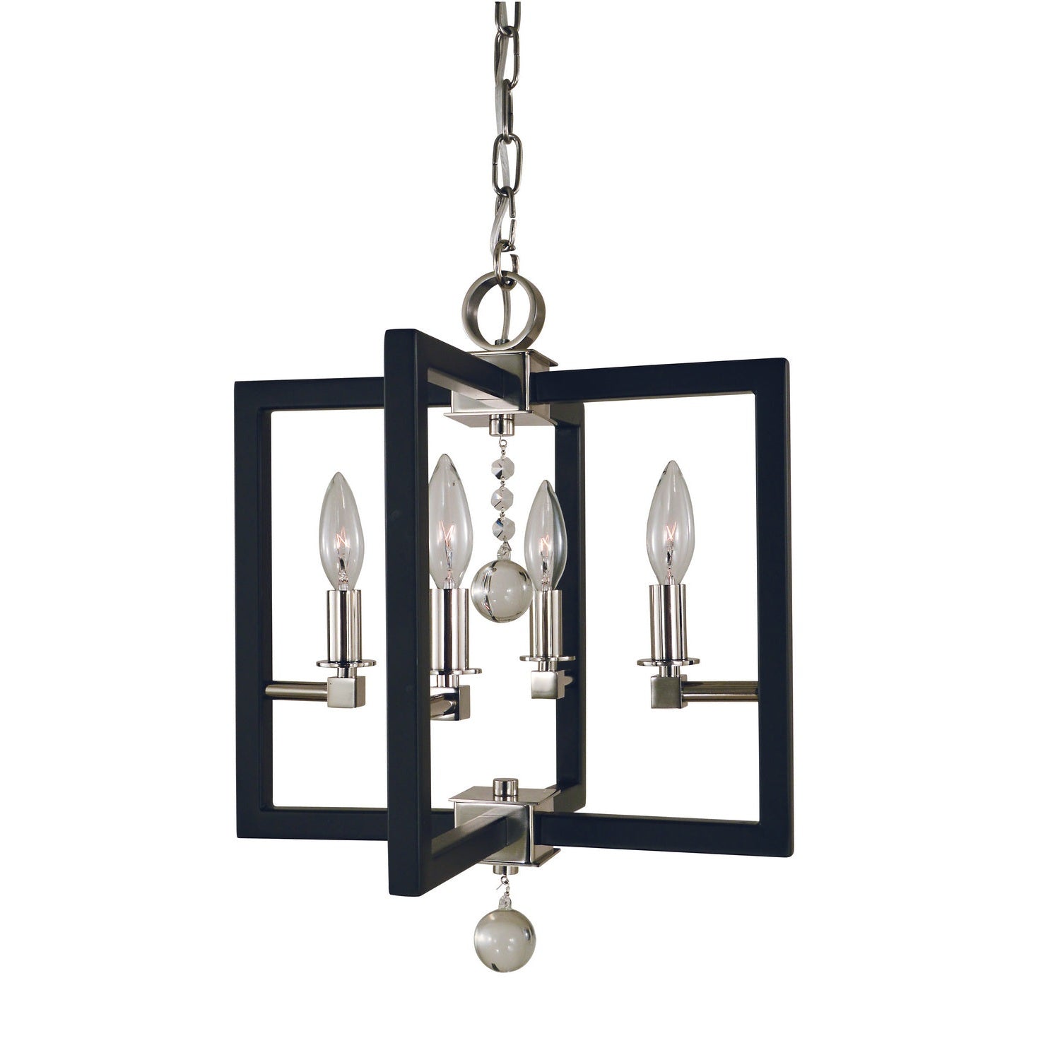 Framburg - 5362 PN/MBLACK - Four Light Chandelier - Minimalist Elegant - Polished Nickel/Matte Black