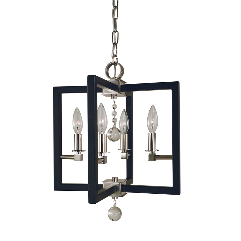 Framburg - 5362 PN/MBLACK - Four Light Chandelier - Minimalist Elegant - Polished Nickel/Matte Black