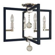 Framburg - 5363 PN/MBLACK - Four Light Flush / Semi-Flush Mount - Minimalist Elegant - Polished Nickel/Matte Black