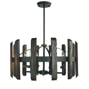 Framburg - 5375 MBLACK - Six Light Chandelier - Modern Farmhouse - Matte Black