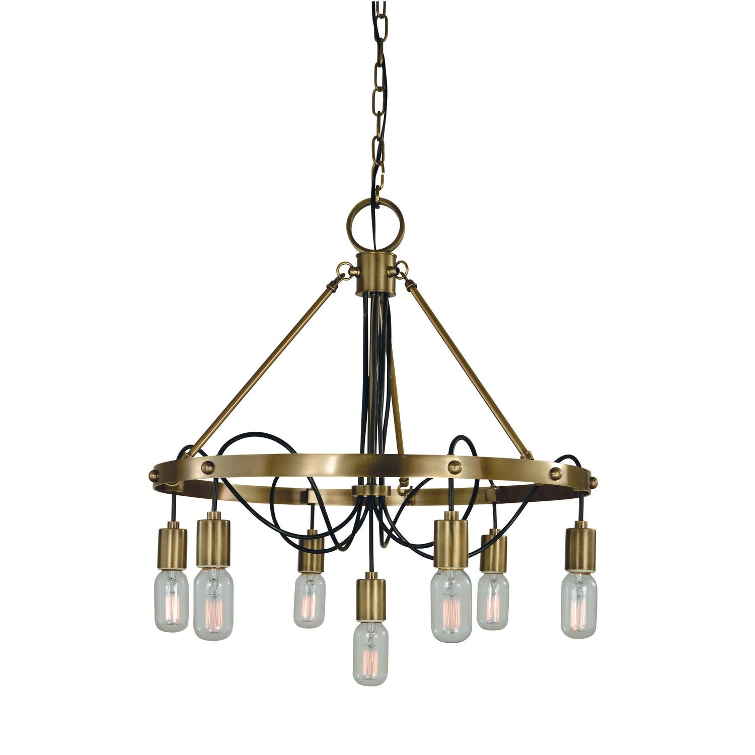 Framburg - 5380 AB - Seven Light Chandelier - Felix - Antique Brass