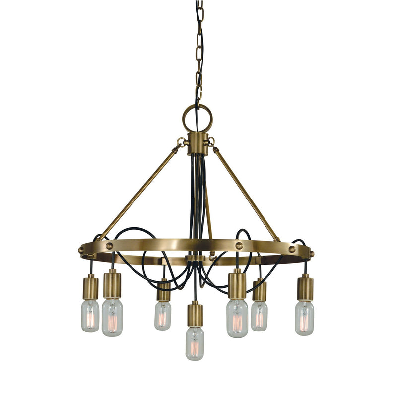 Framburg - 5380 AB - Seven Light Chandelier - Felix - Antique Brass