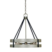 Framburg - 5386 SP/MBLACK - Eight Light Chandelier - Orion - Satin Pewter/Matte Black