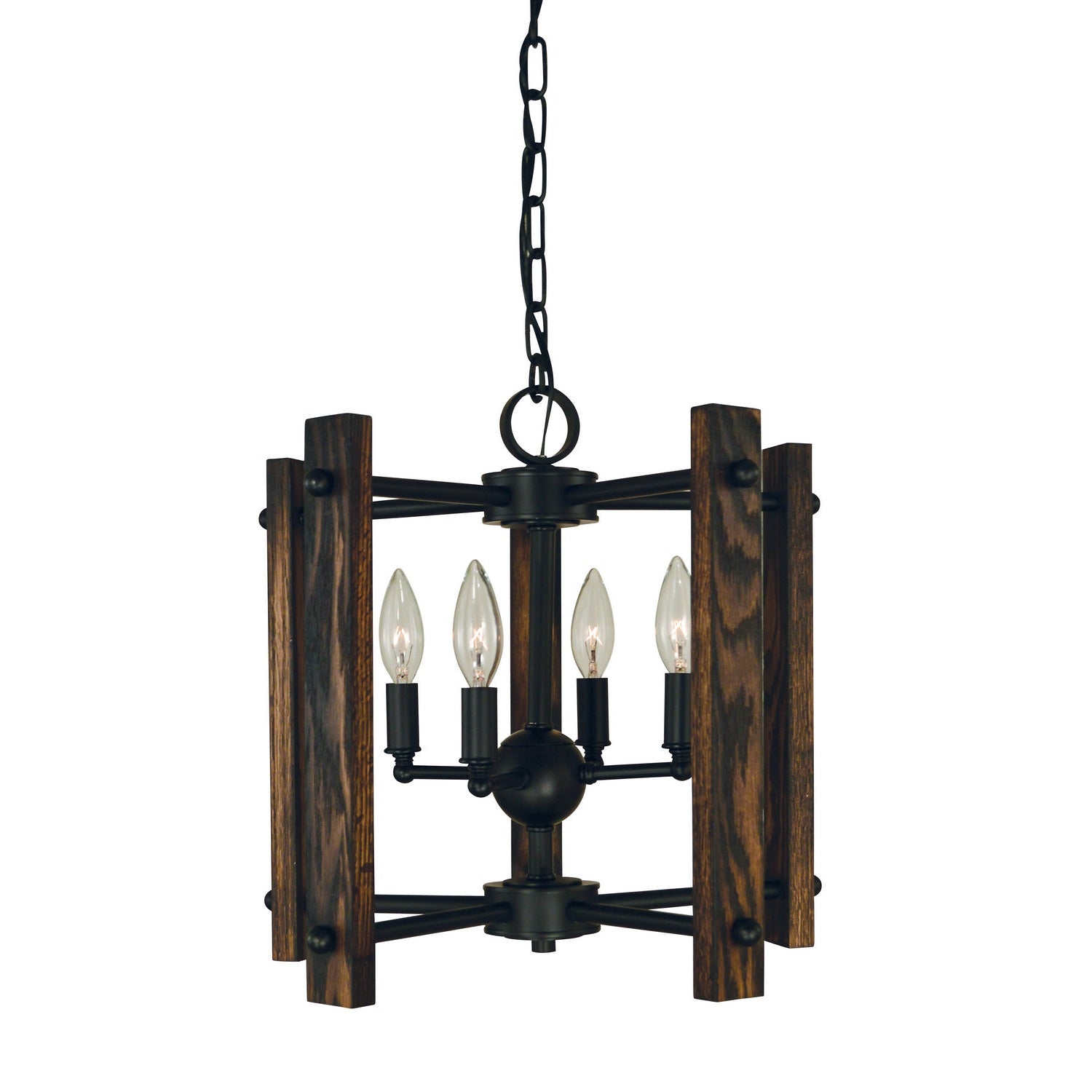 Framburg - 5400 MBLACK - Four Light Chandelier - Modern Farmhouse - Matte Black