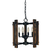 Framburg - 5400 MBLACK - Four Light Chandelier - Modern Farmhouse - Matte Black